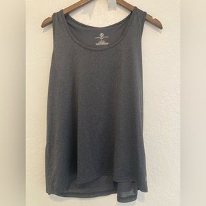 Charcoal sleeveless workout top